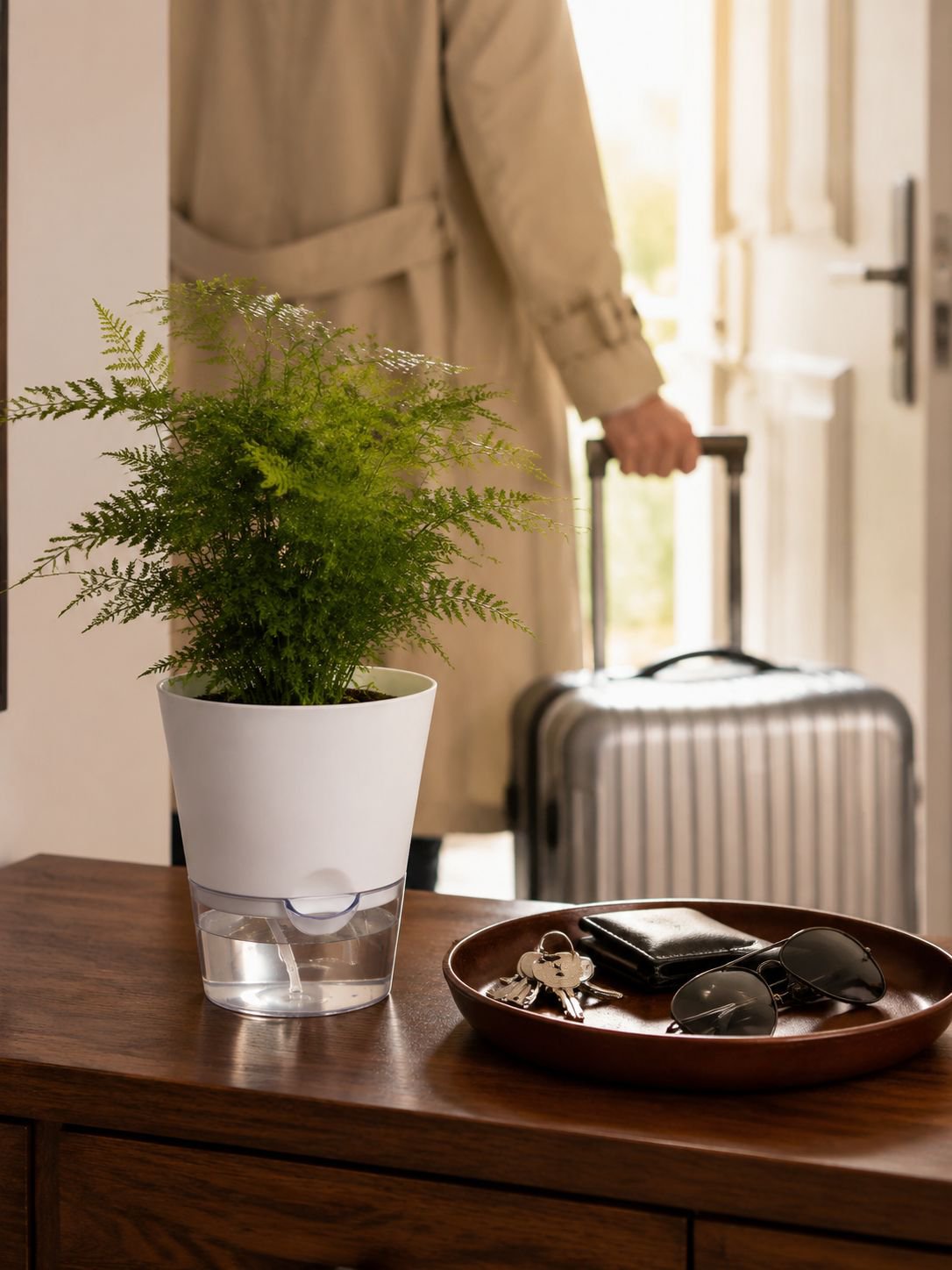 Easy-care flower pot for pothos and indoor plants