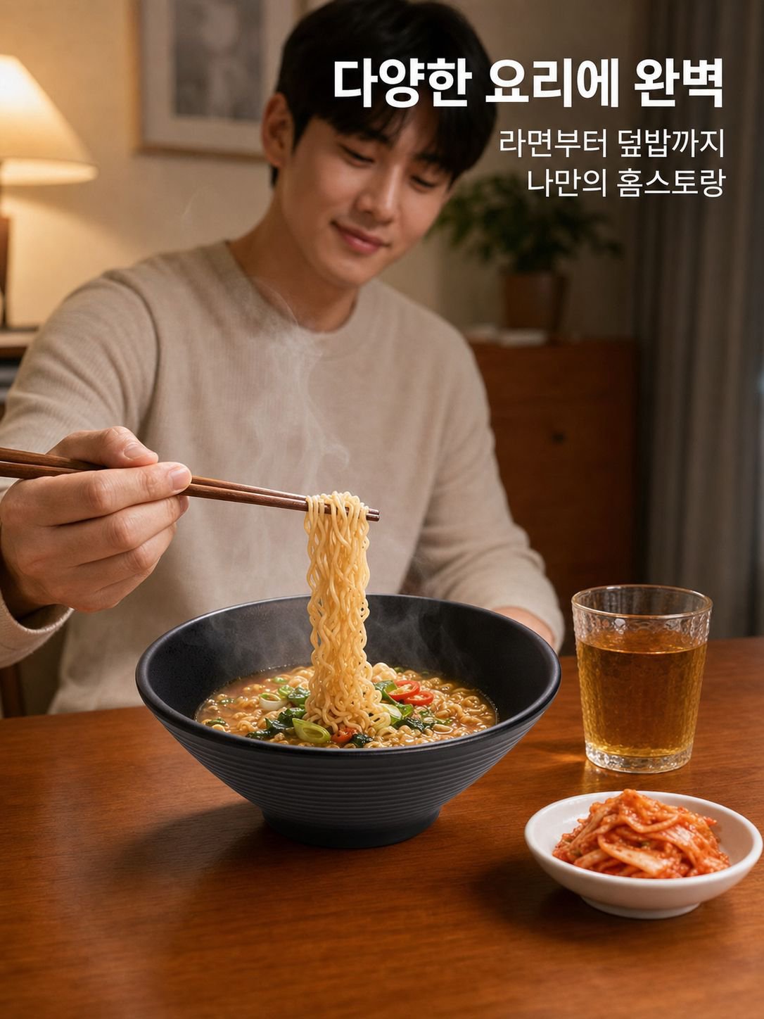 다용도 멜라민 면기 일본식 우동 그릇 냉면 그릇