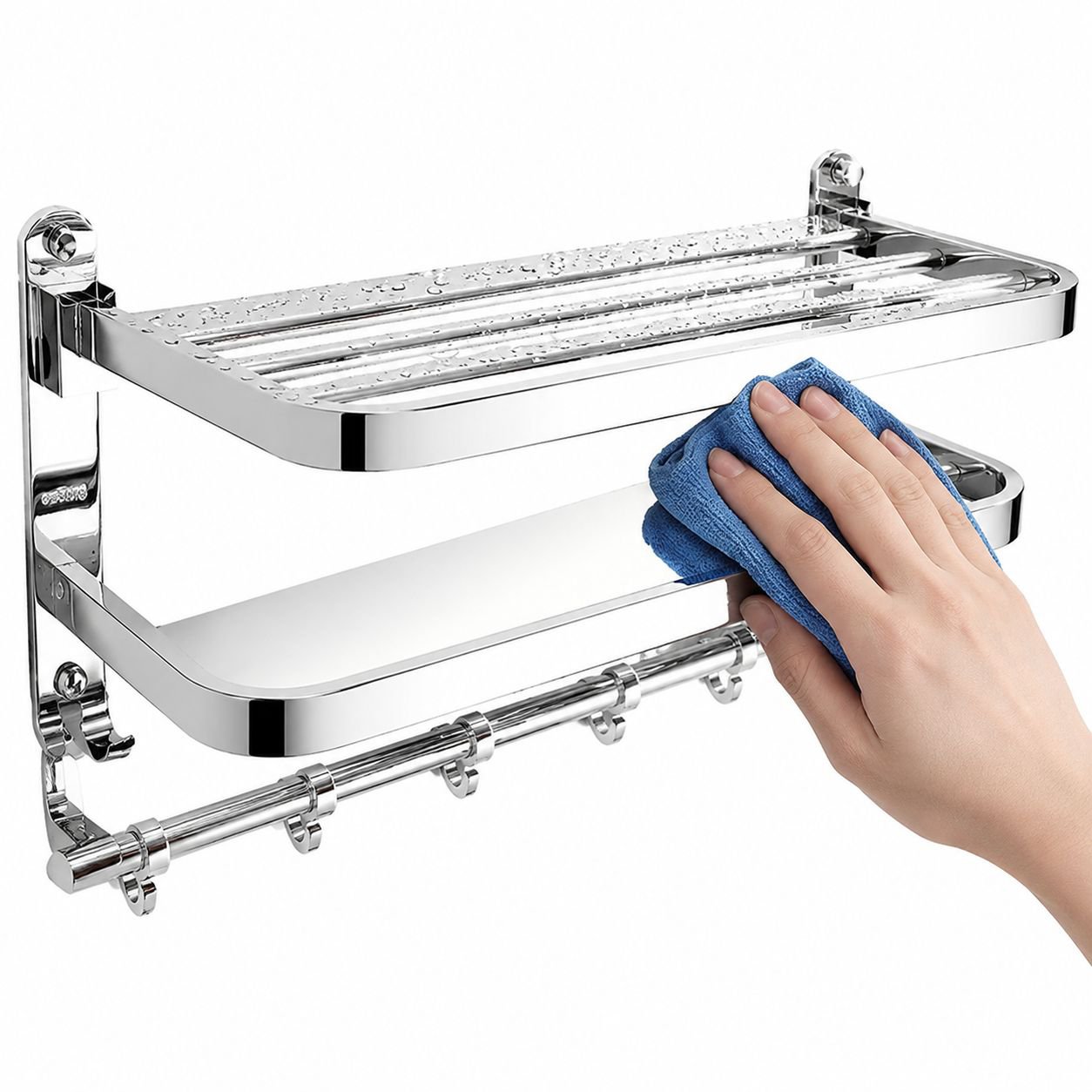 Stainless Steel Bathroom Towel Shelf