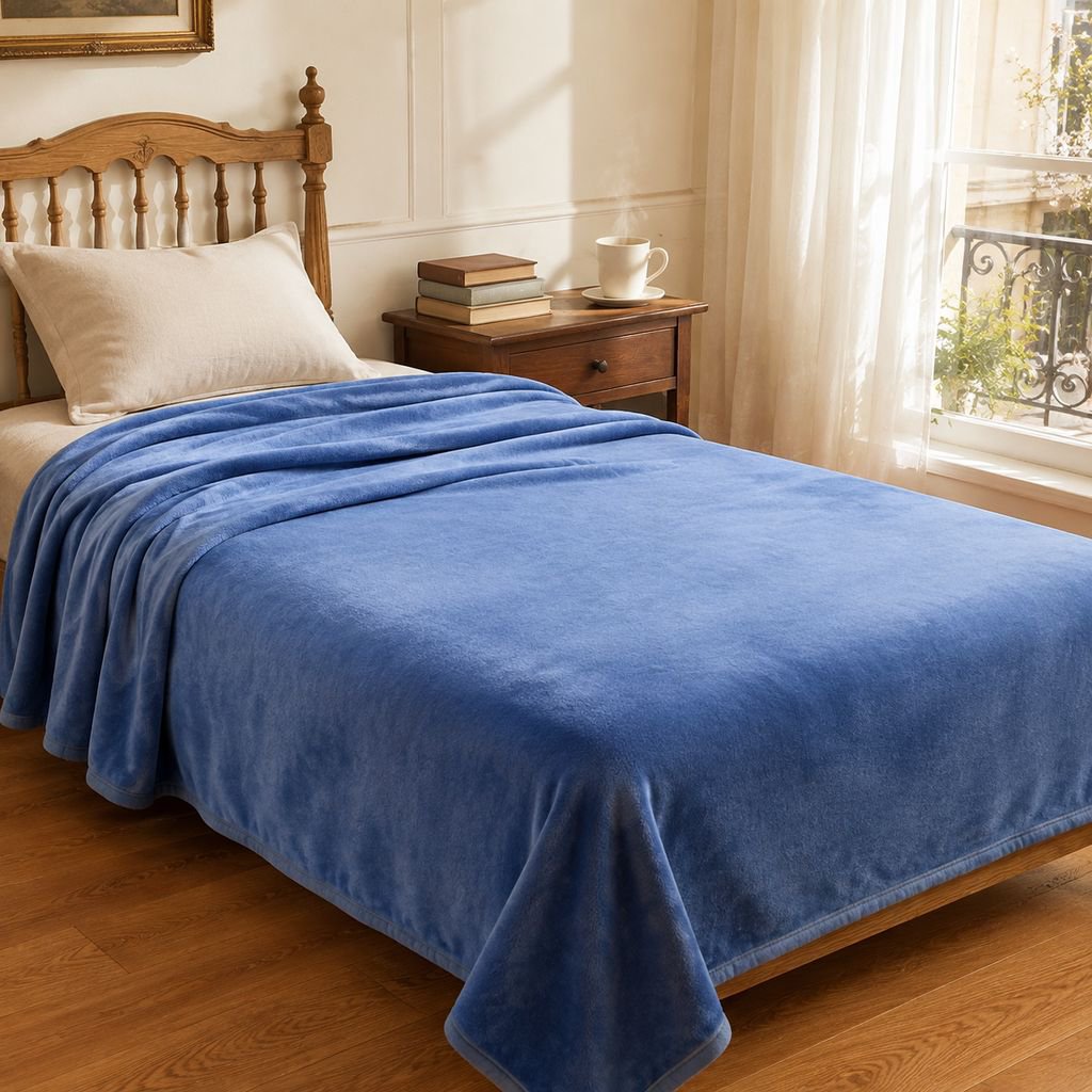 Couverture d'hiver épaisse en velours de corail, drap de lit individuel pour dortoir