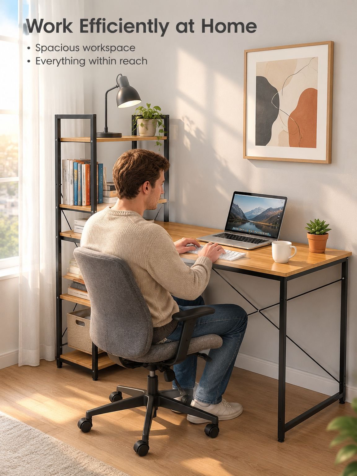Multi-layer storage computer desk