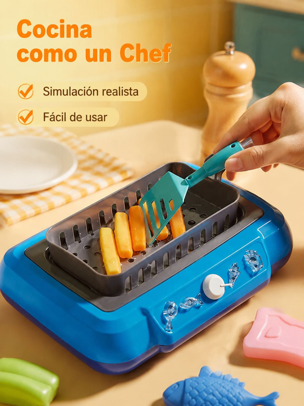Juego de cocina en miniatura para niños