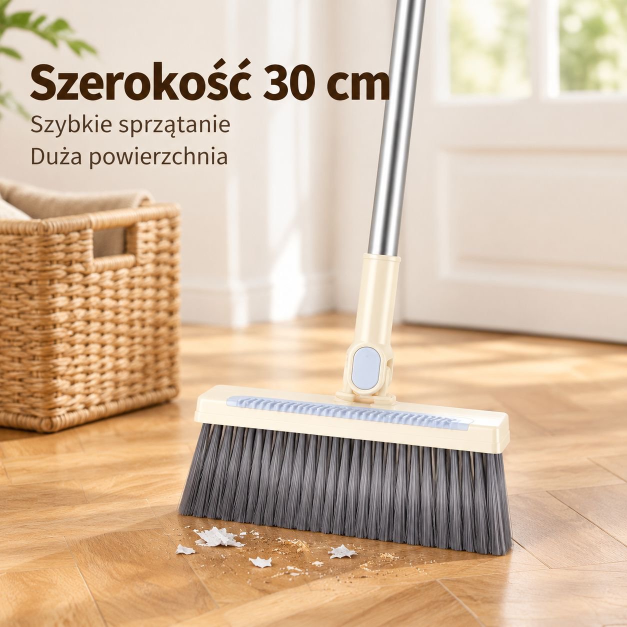 Nowy zestaw domowy: miotła i szufelka