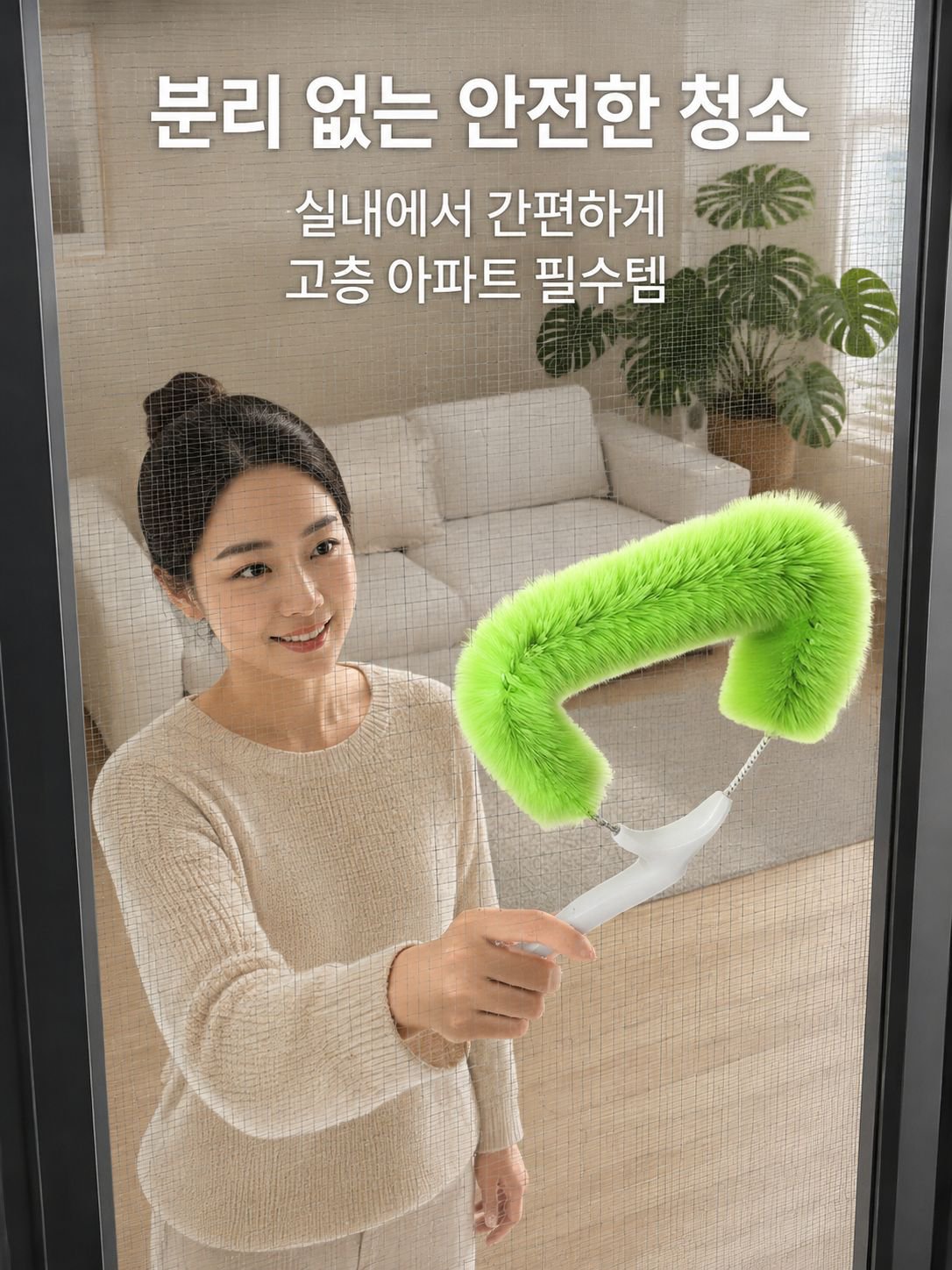 고층 창문 청소 도구