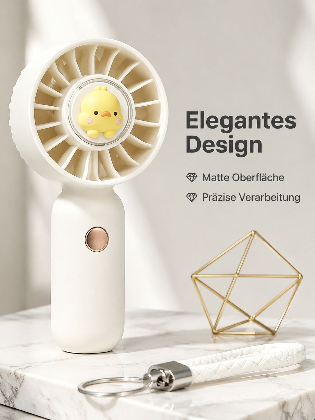 Wiederaufladbarer Mini Ventilator für unterwegs