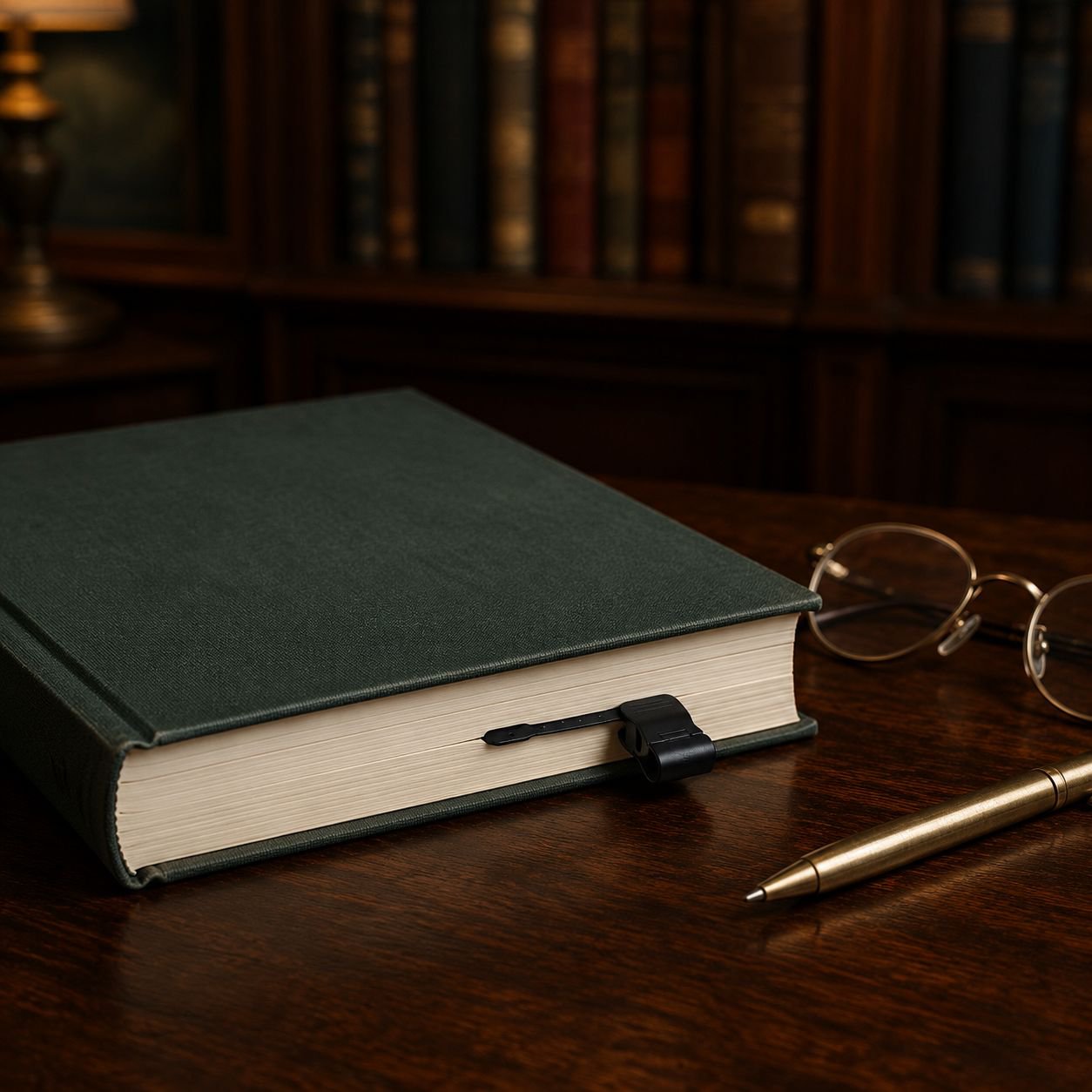 Close-up of 8-LED book light illuminating pages