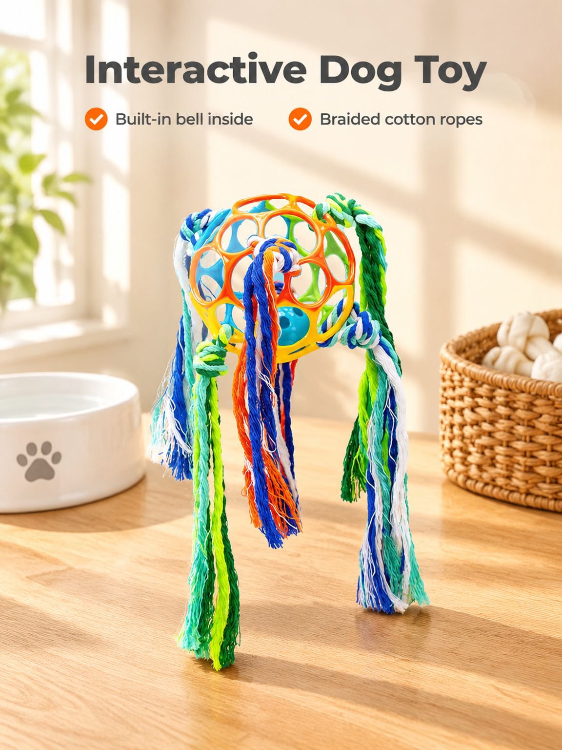 Pet bell gnawing toy ball
