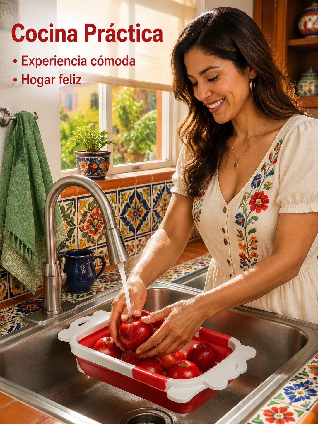 Cesta extensible para lavar y escurrir verduras de grado alimenticio con dopamina