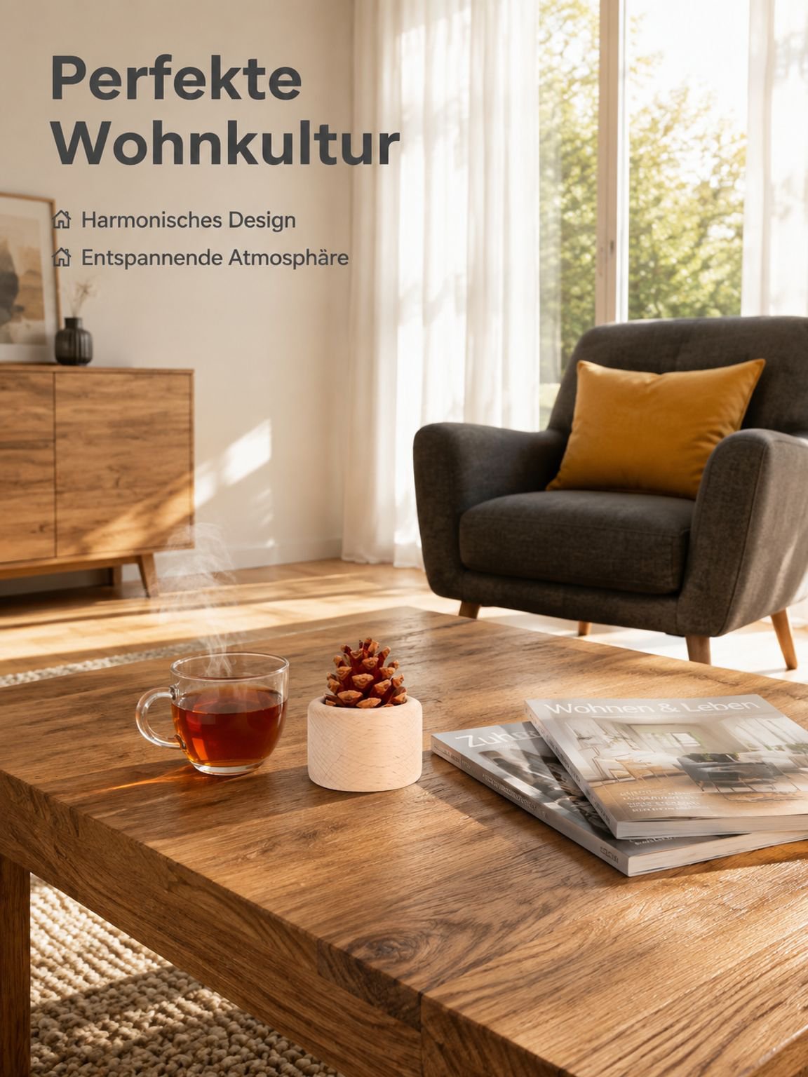 Dekoration mit Kiefernzapfen-Diffusor