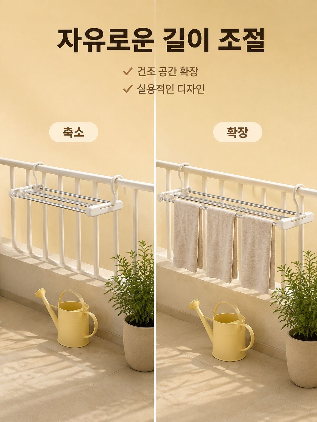 스테인리스 스틸 확장형 다기능 건조대