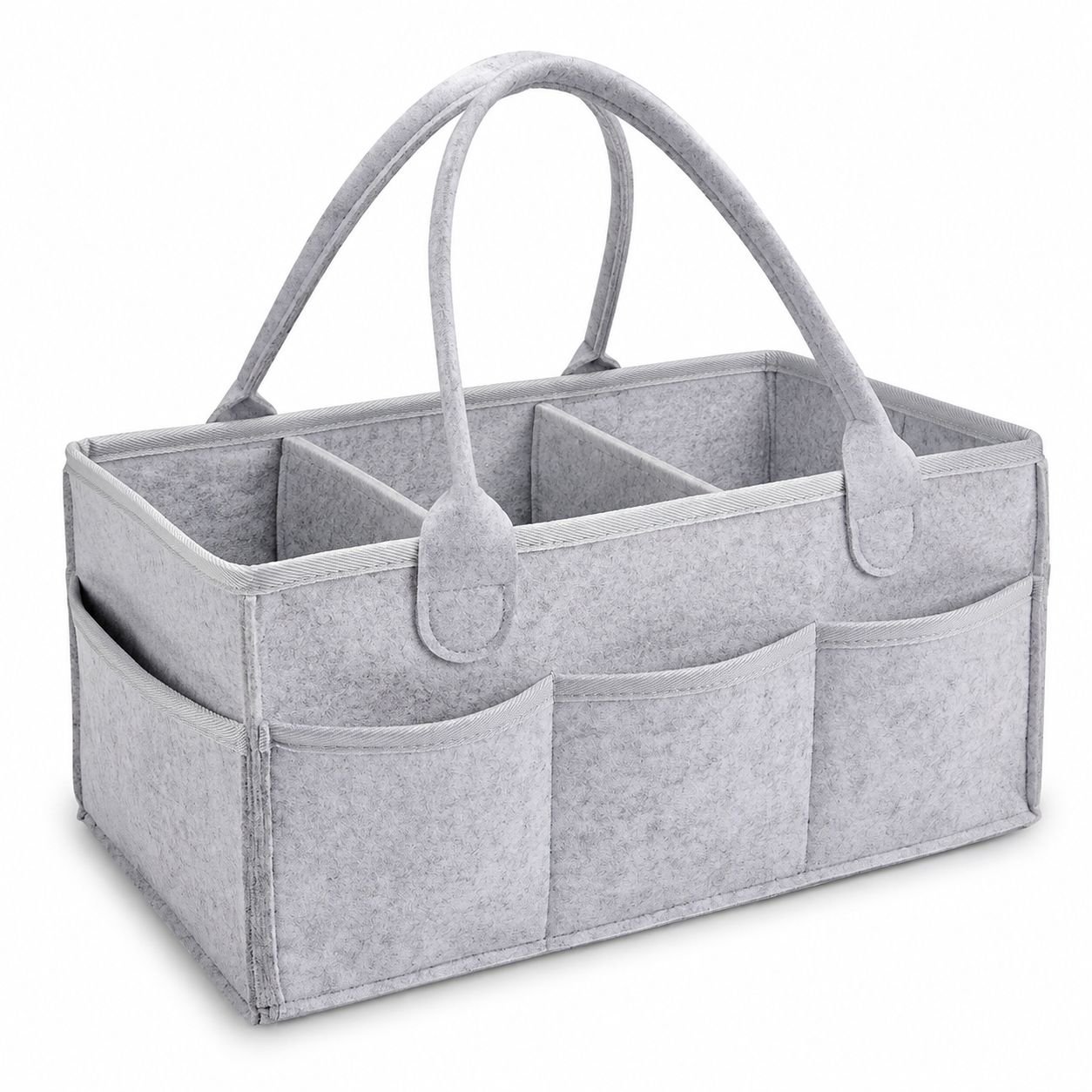 Caja organizadora de fieltro para pañales, imprescindible para mamás en casa y de viaje