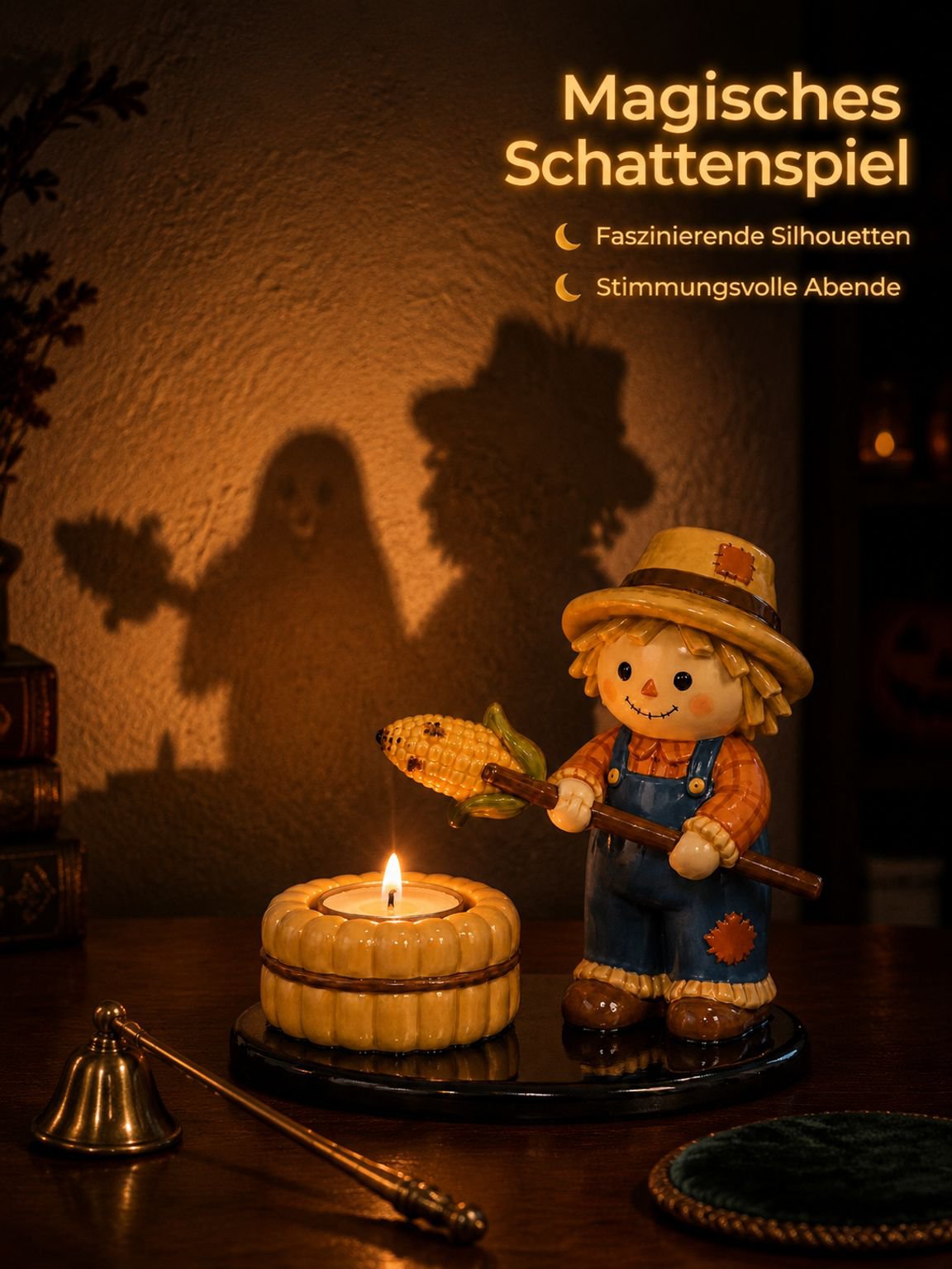 Teelichthalter für das Halloween-Lagerfeuer