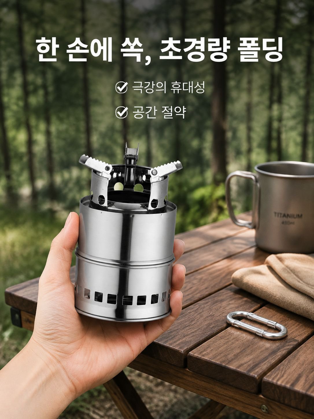휴대용 접이식 미니 야외 스토브