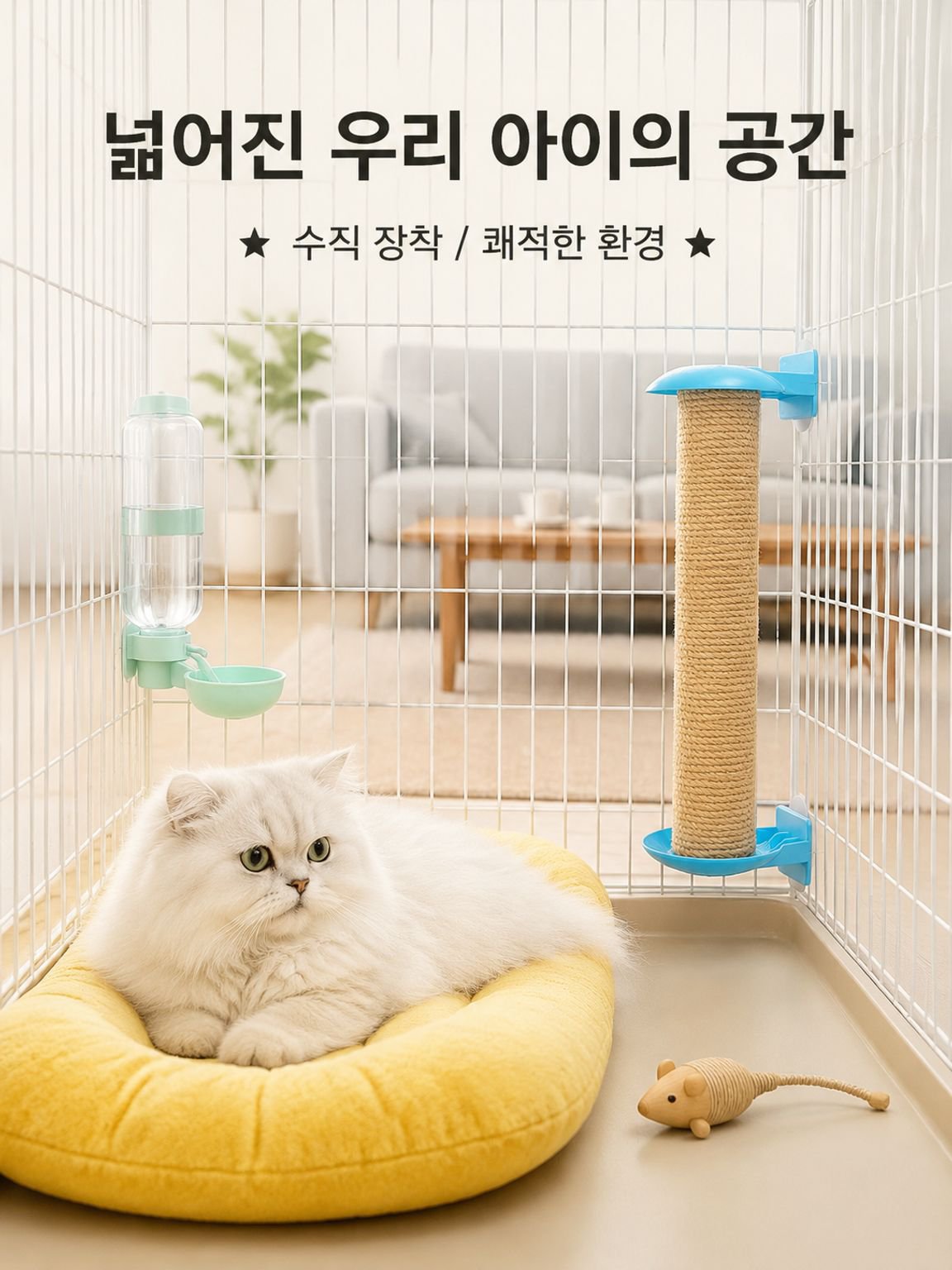 내마모성 비듬방지 고양이 발톱갈이 기둥