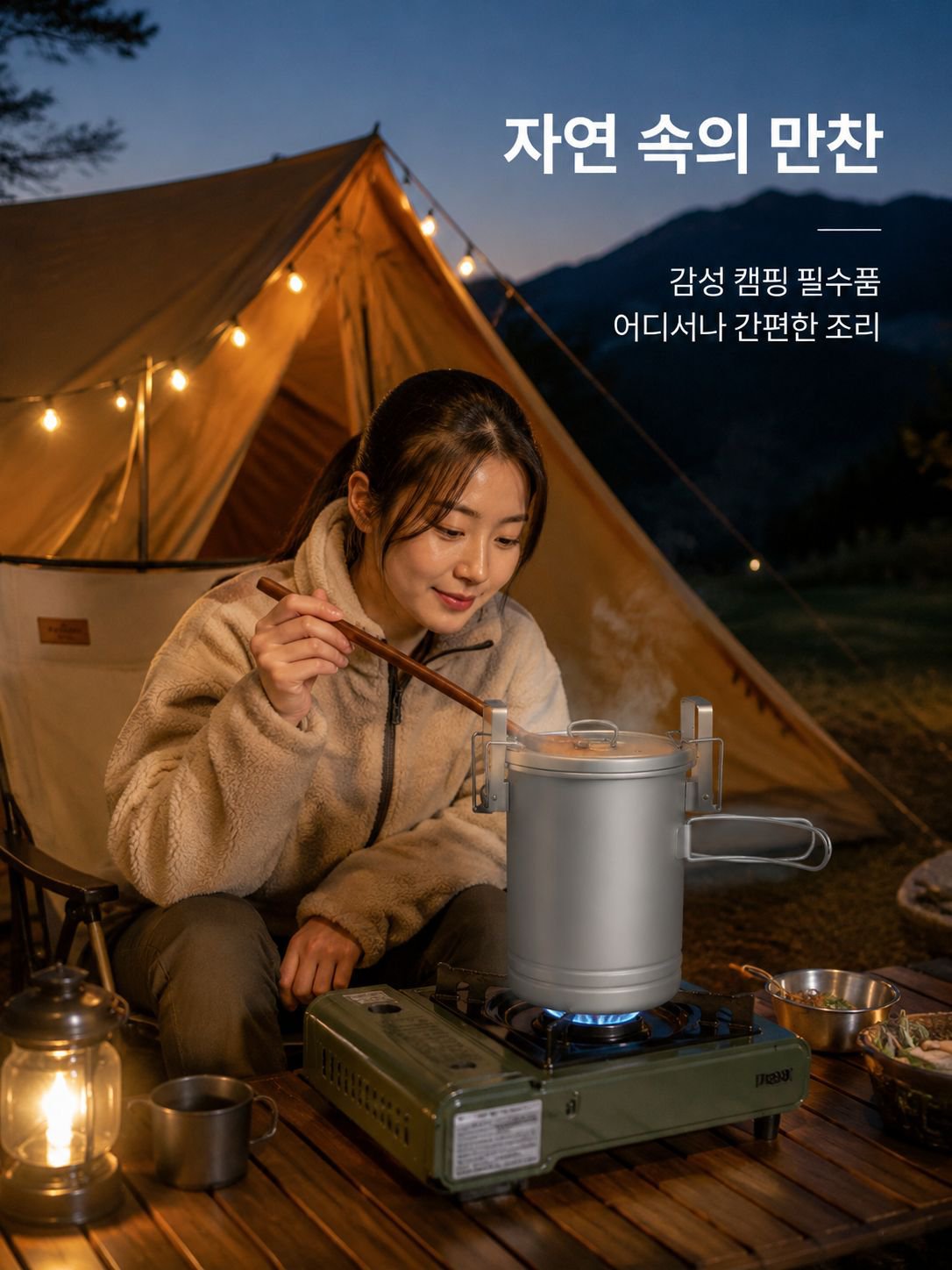 휴대용 캠핑 밥솥 대용량 304 걸이냄비