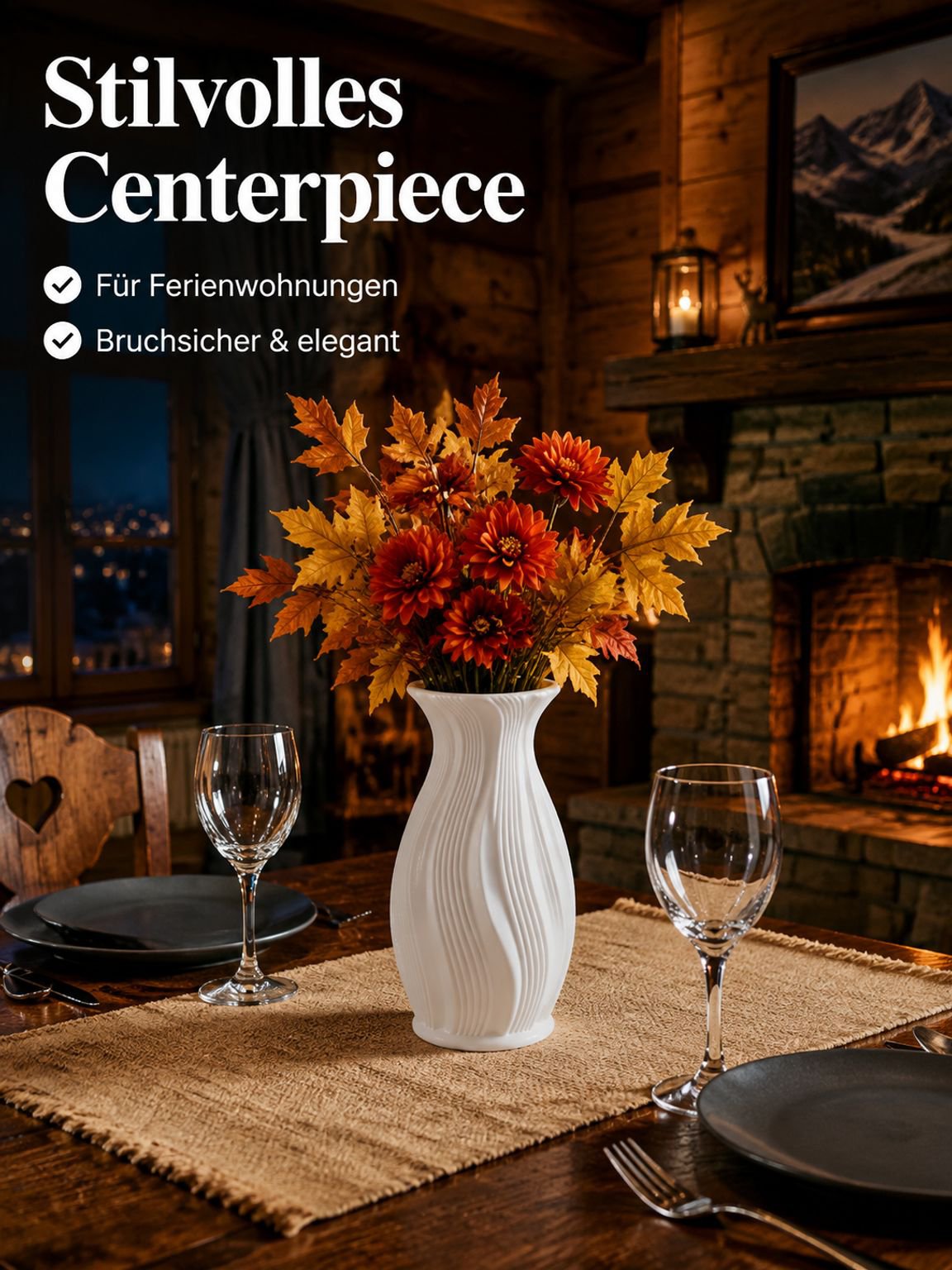 Vintage französische Kunststoffvase mit Farbverlauf für Kunstblumen
