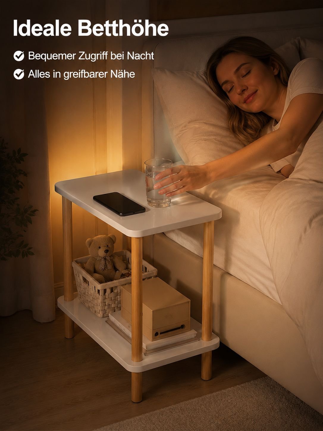 Moderner Beistelltisch aus robustem Material