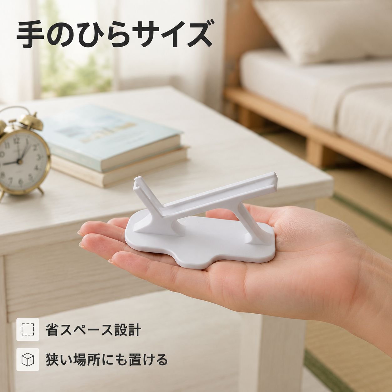 ベッド用横向きスマホスタンド