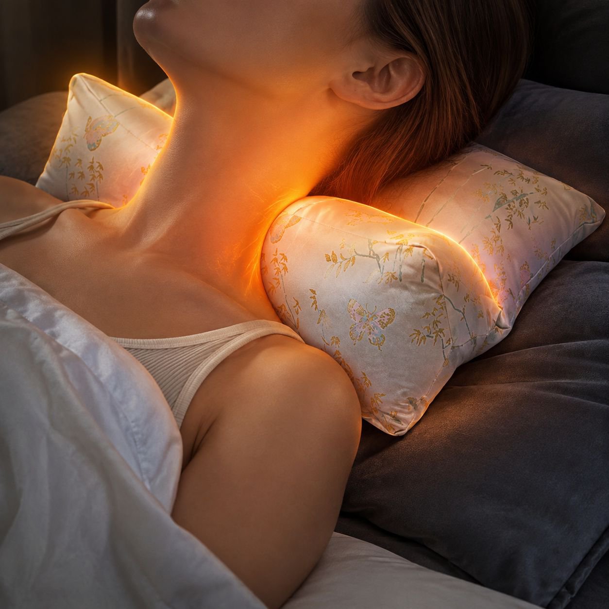 Detachable pillow cover with herbal filling