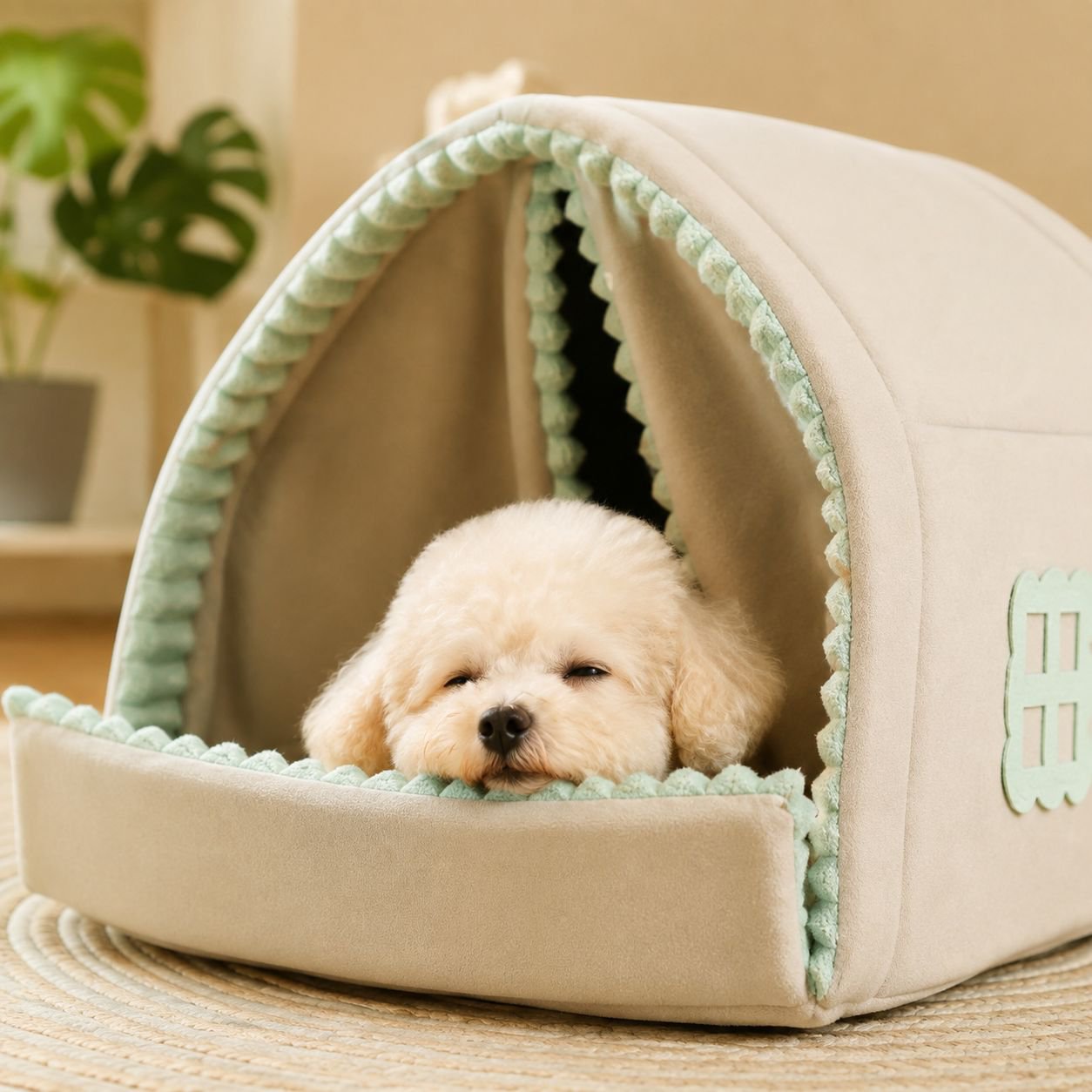 Casa para perros para mantener el calor en invierno, casa para perros pequeños, cama cerrada para pe