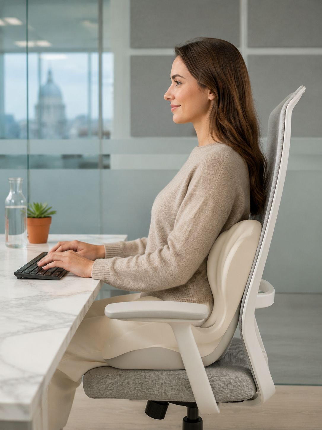 Memory foam one-piece backrest seat cushion