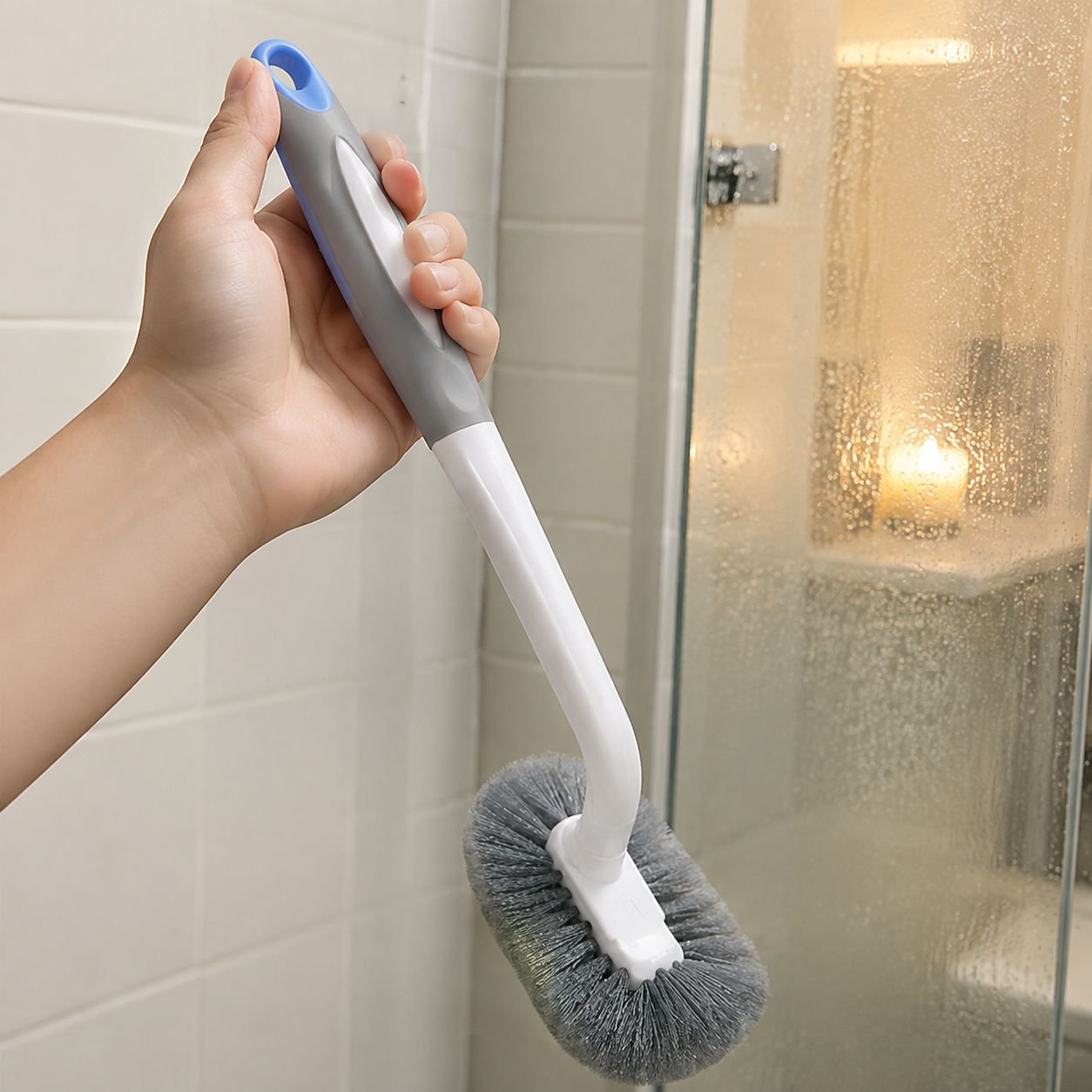 Easy-to-install wall-mounted toilet brush holder