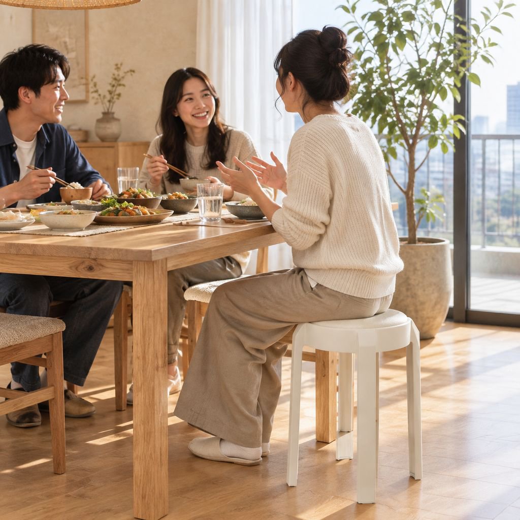 持ち運びやすい軽量ハイスツールの背面画像