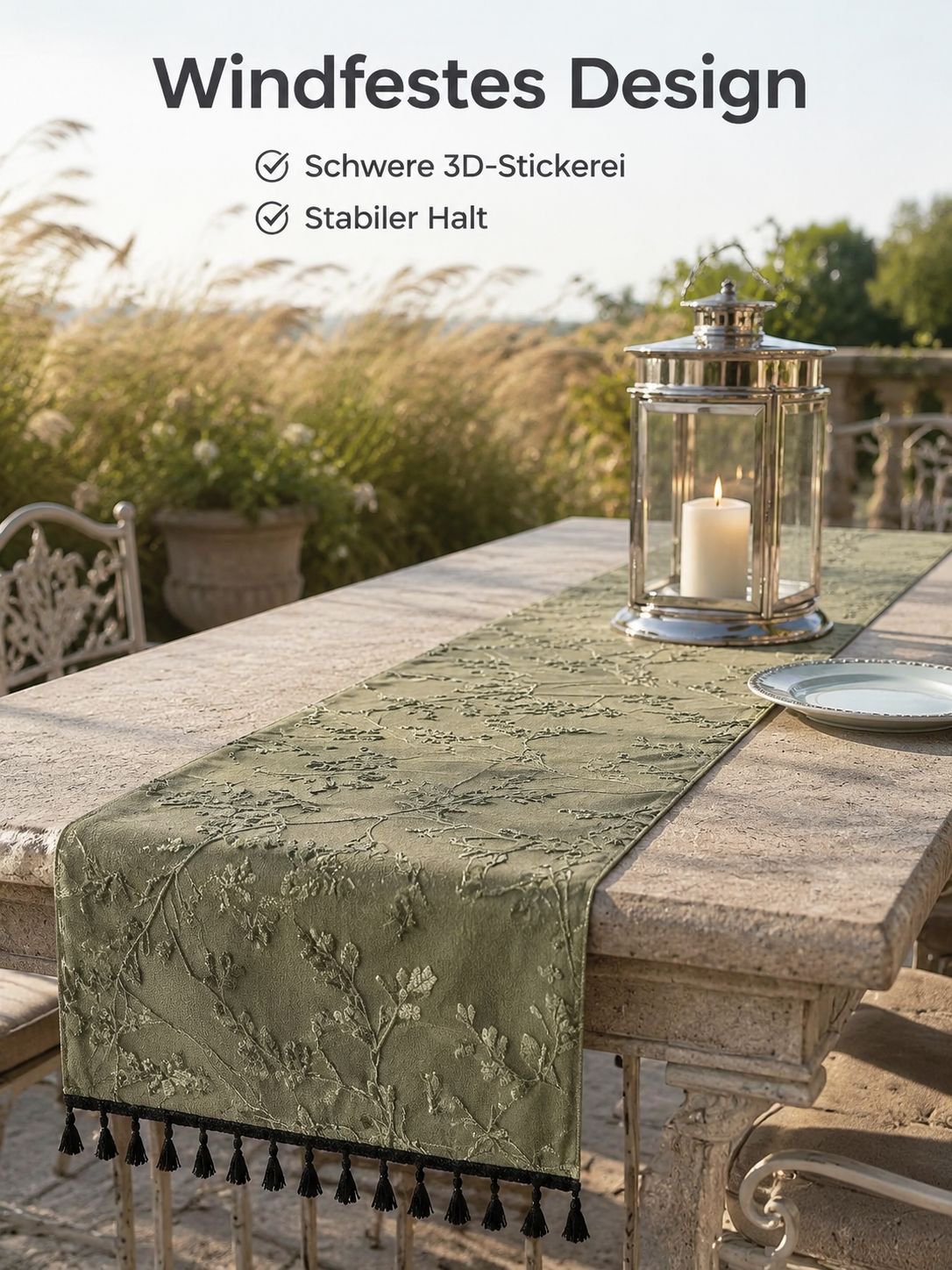 Moderne schlichte Tischflagge, wetterfeste Outdoor-Garten-Dekoflagge