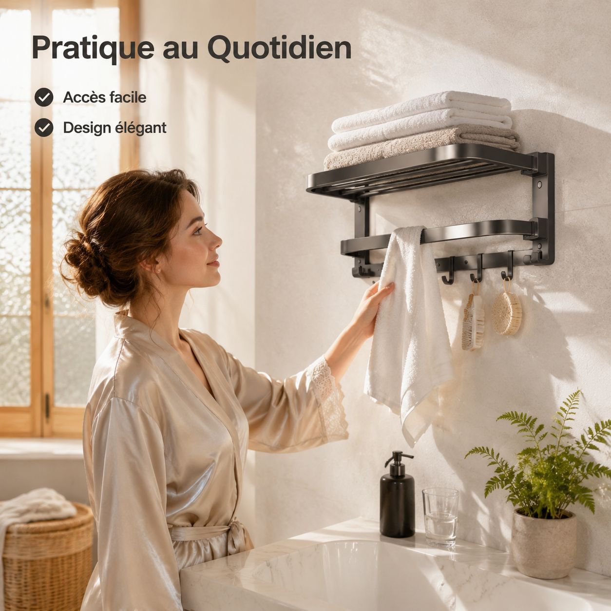 Porte-serviettes sans perçage