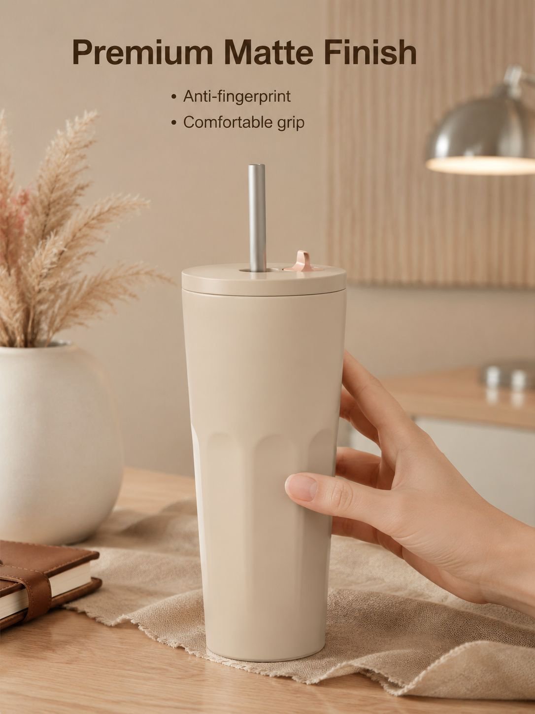 Portable insulated straw cup