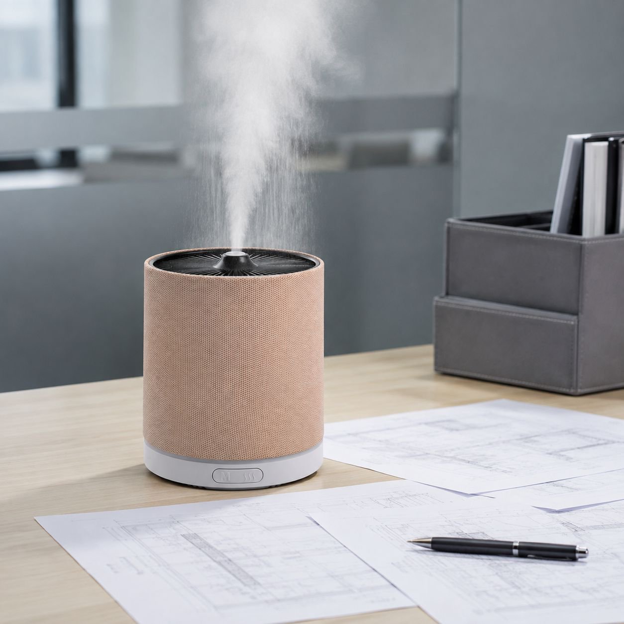 Compact oil atomizer for office desk