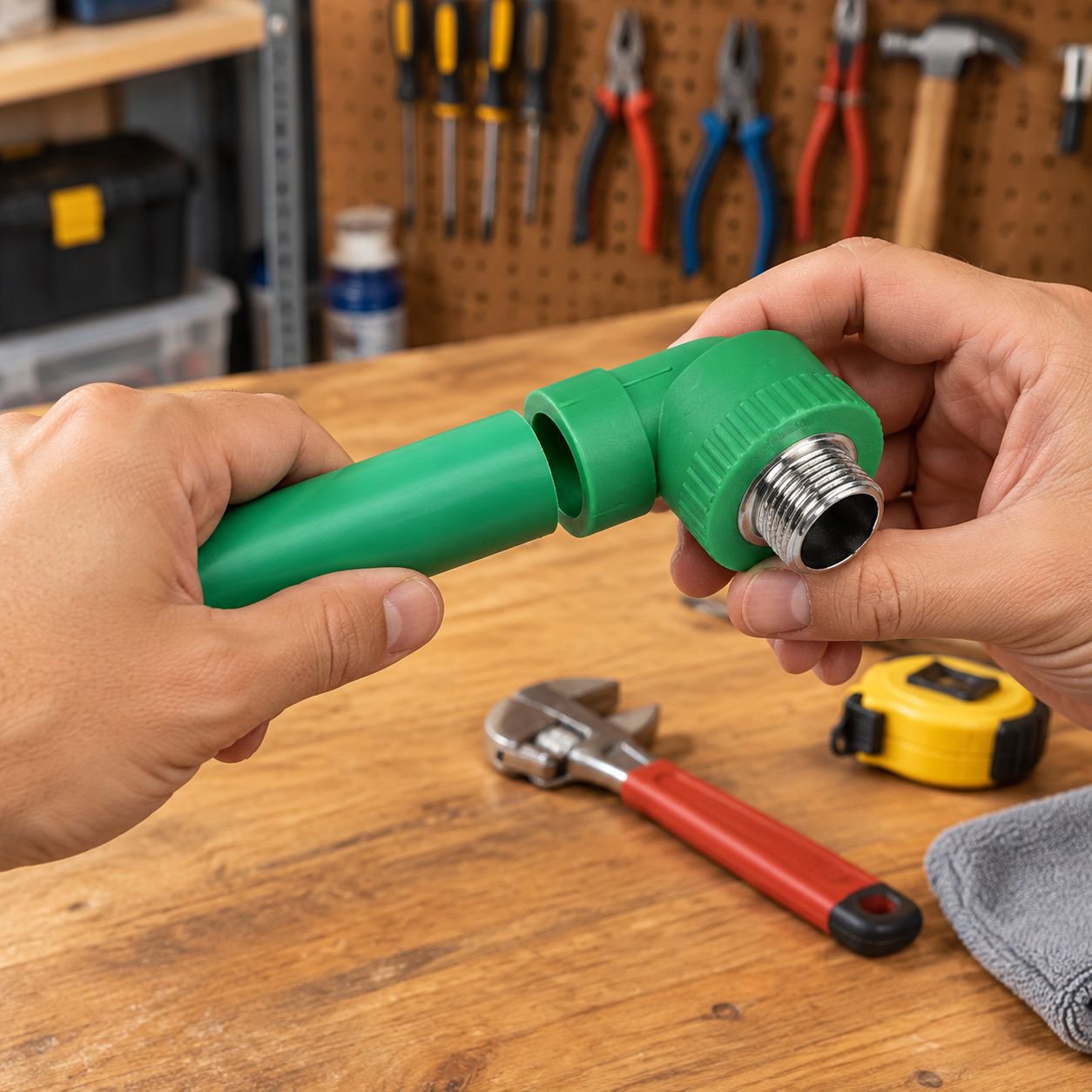 Heavy-Duty Plumbing Pipe Elbow Fitting