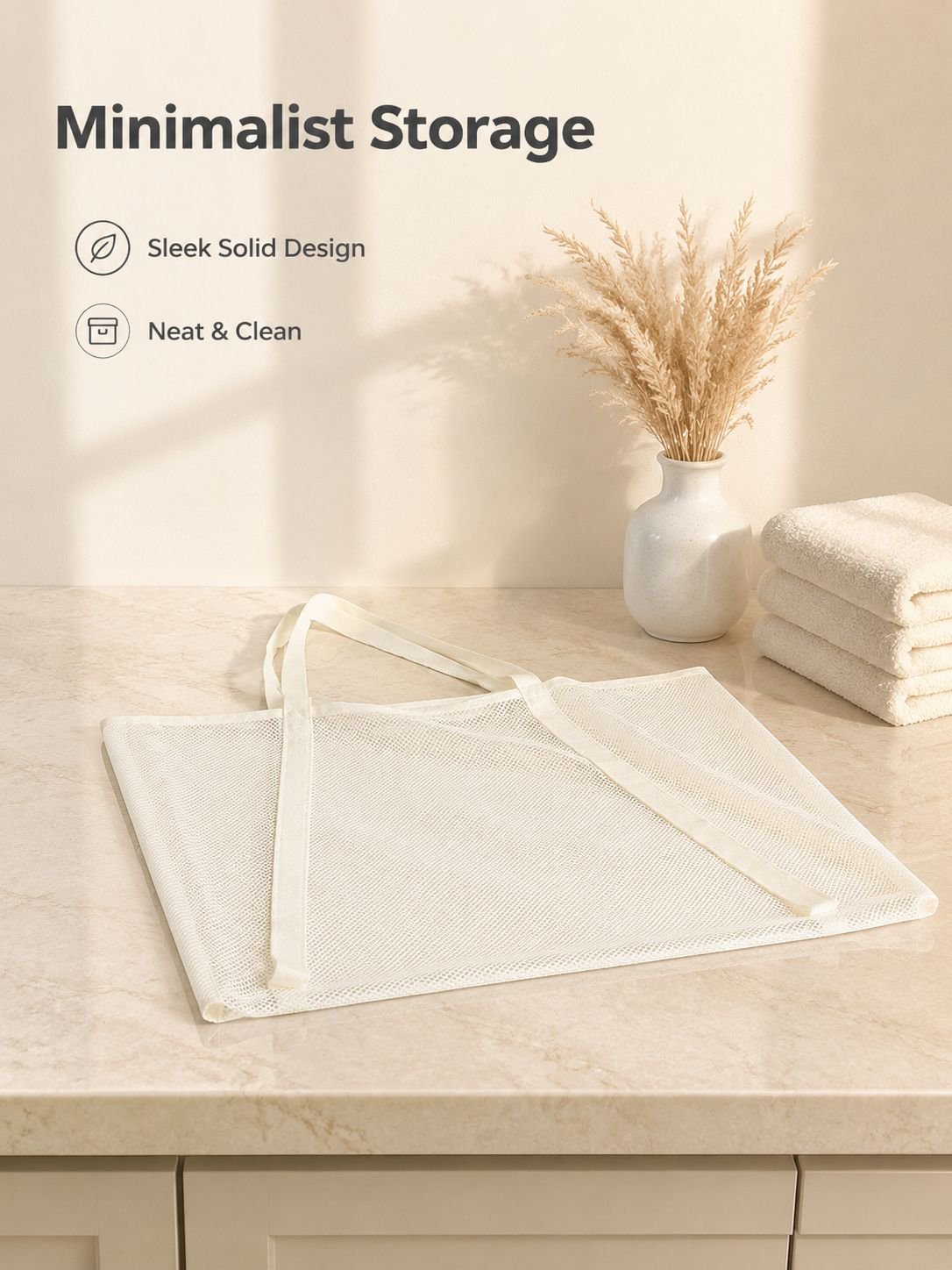 Solid Color Mesh Storage Bag