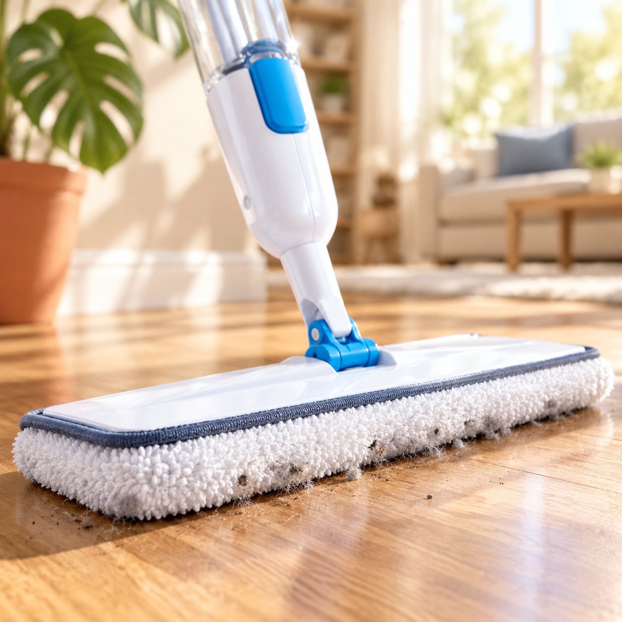 Hands-Free Spray Microfiber Mop for effortless home floor cleaning