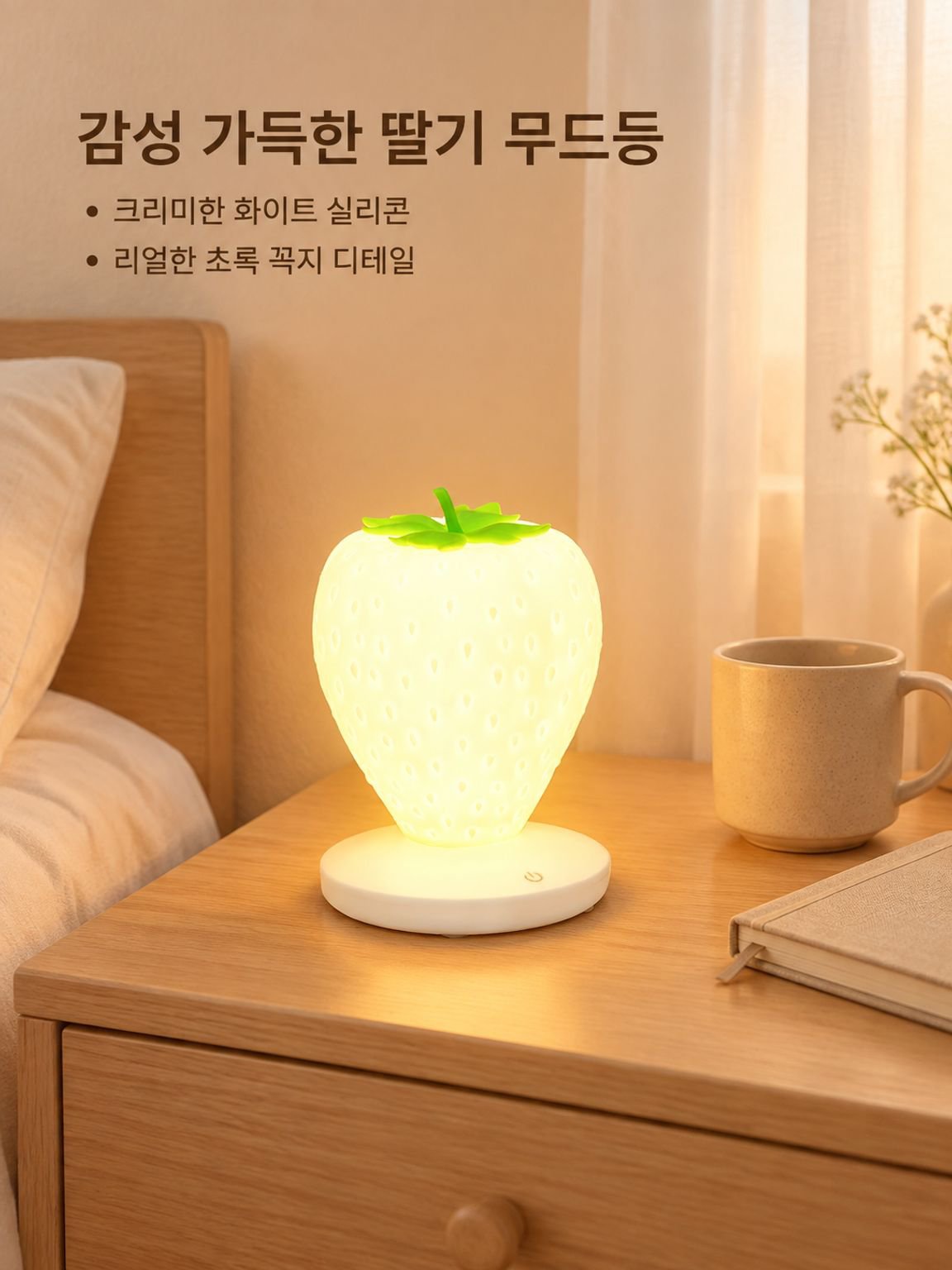 딸기 모양 무드등