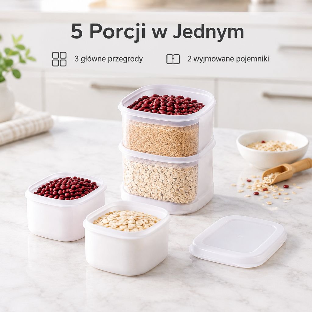 Pojemnik na porcjowanie ryżu wielozbożowego