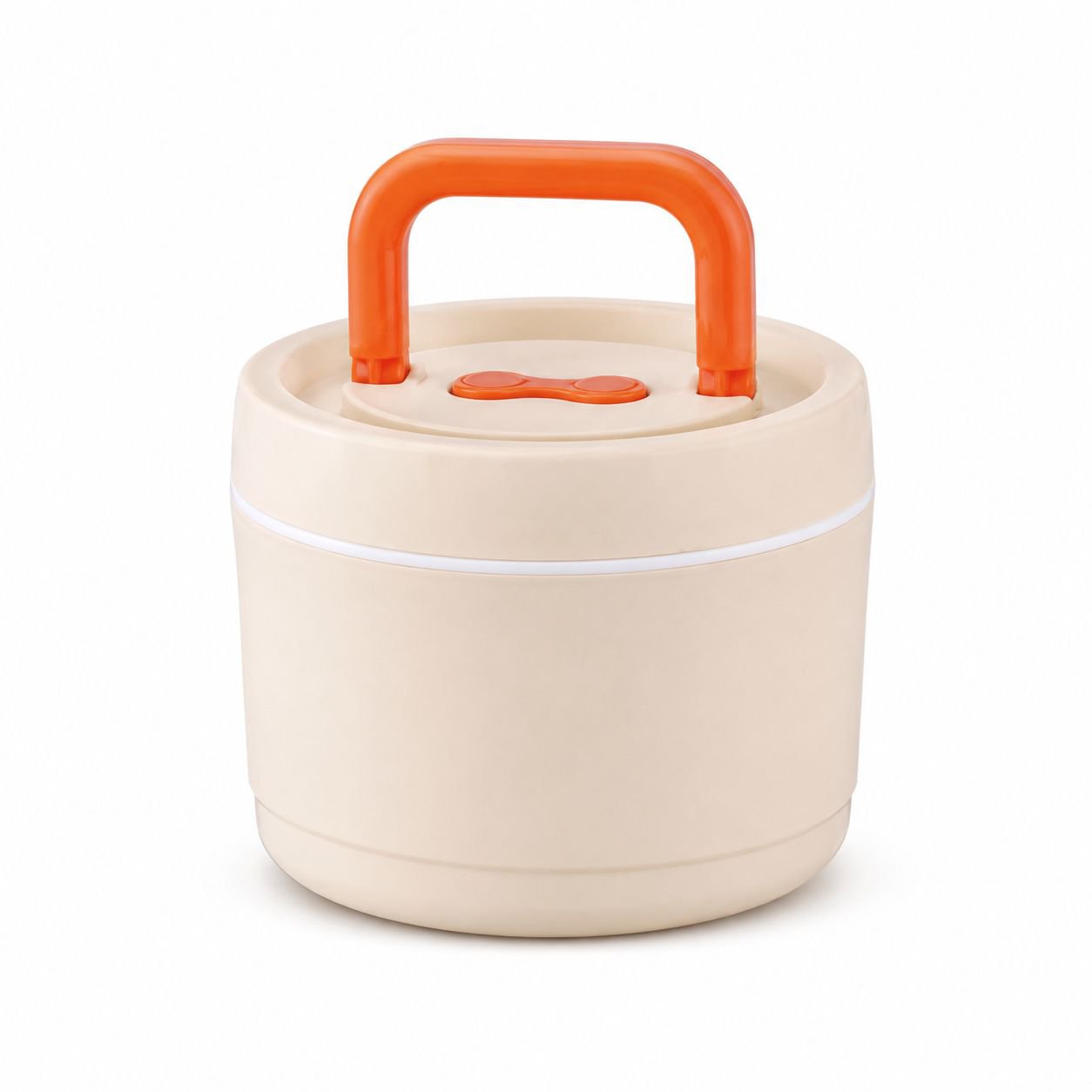 Lekfre Portable White Stainless Steel Thermal Lunch Box, Microwave Safe with Lid