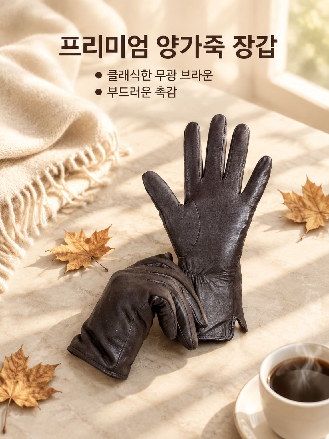 여성 정품 양가죽 가을겨울 기모 방한 장갑