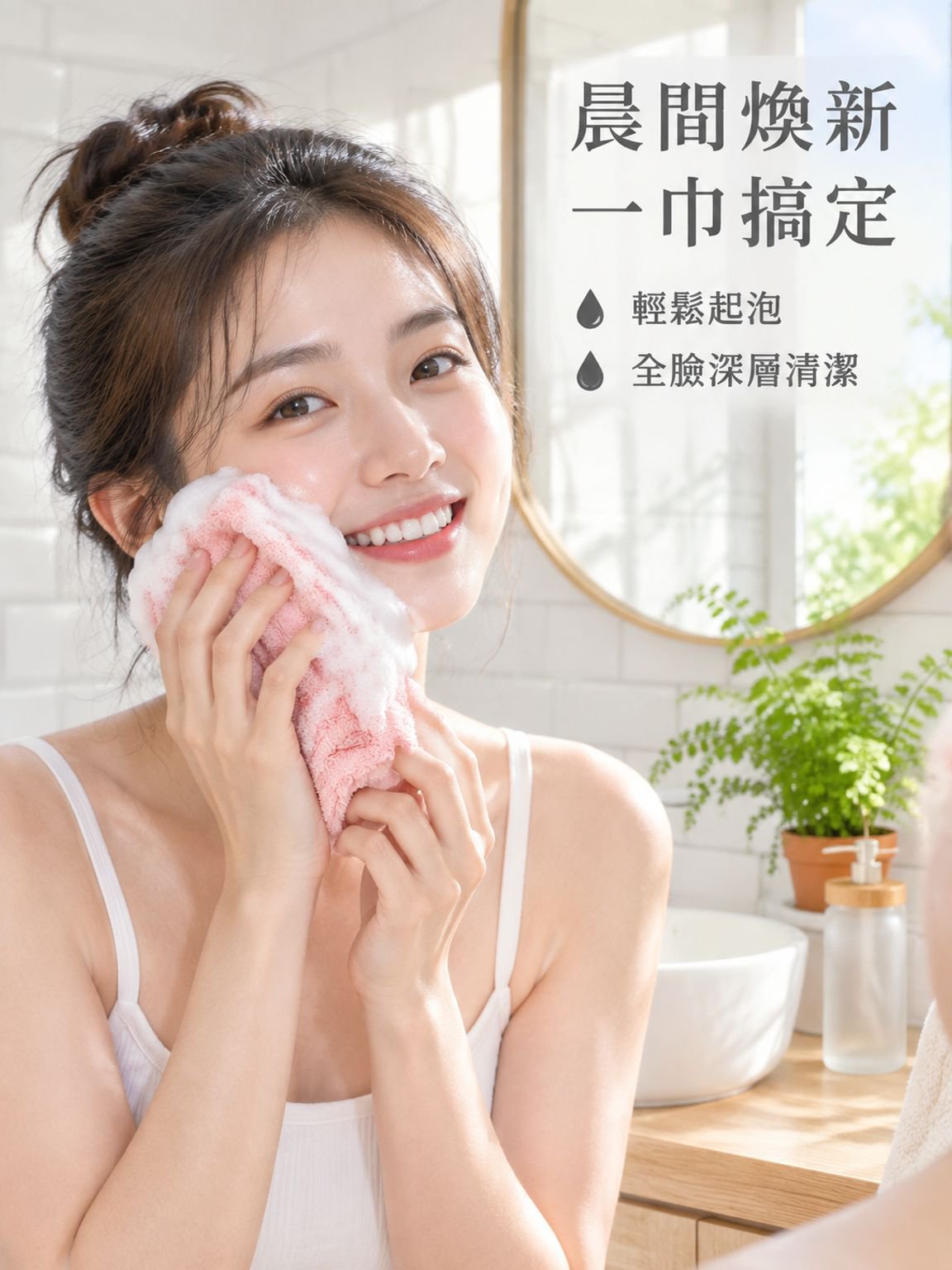 泡泡潔面毛巾