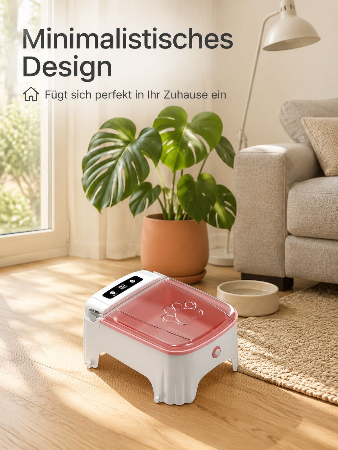 Offenes Design des Haustier-Futterautomaten für einfache Reinigung