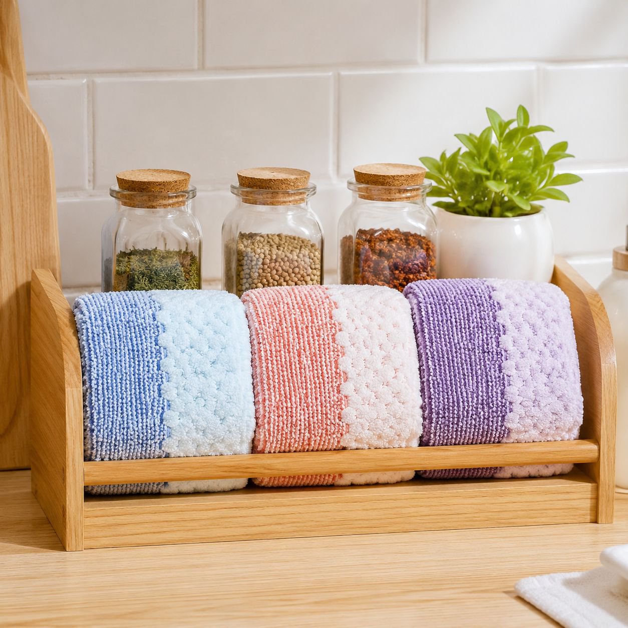 Eco-friendly coral fleece cleaning towel for kitchens