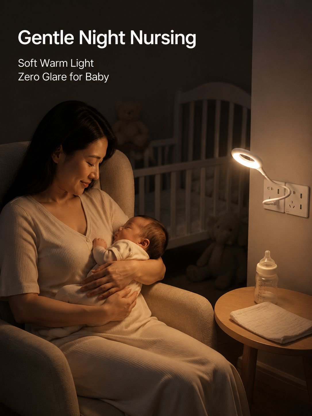 Smart voice-activated portable night light