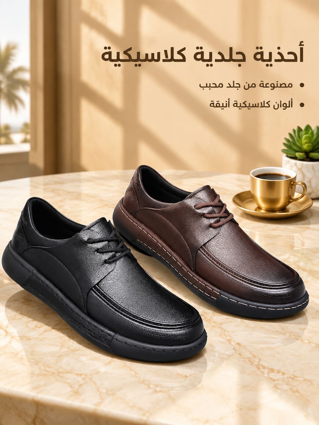【مصنوع يدويًا بالكامل】حذاء رجالي بتصميم من الجلد المتداخل، برأس واسع ومريح للقدم