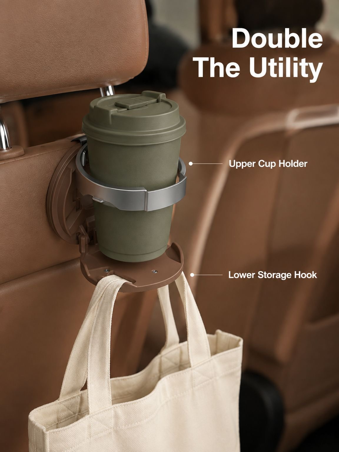 Car door cup holder, car storage folding cup holder, multi-functional cup holder, fixed storage brac