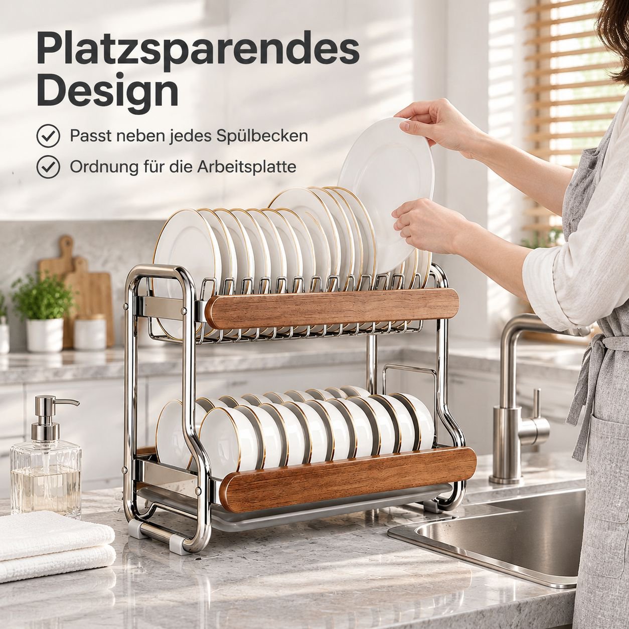 Küchen-Abtropfgestell für Stäbchen und Besteck