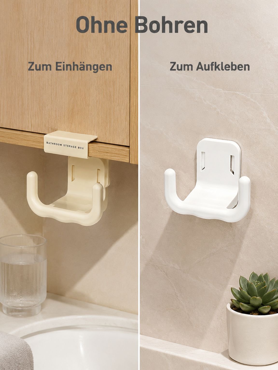 Badewagen mit Aufhängung für Papiertaschentücher und Gesichtstücher, ohne Bohren, Aufbewahrungsbox, 