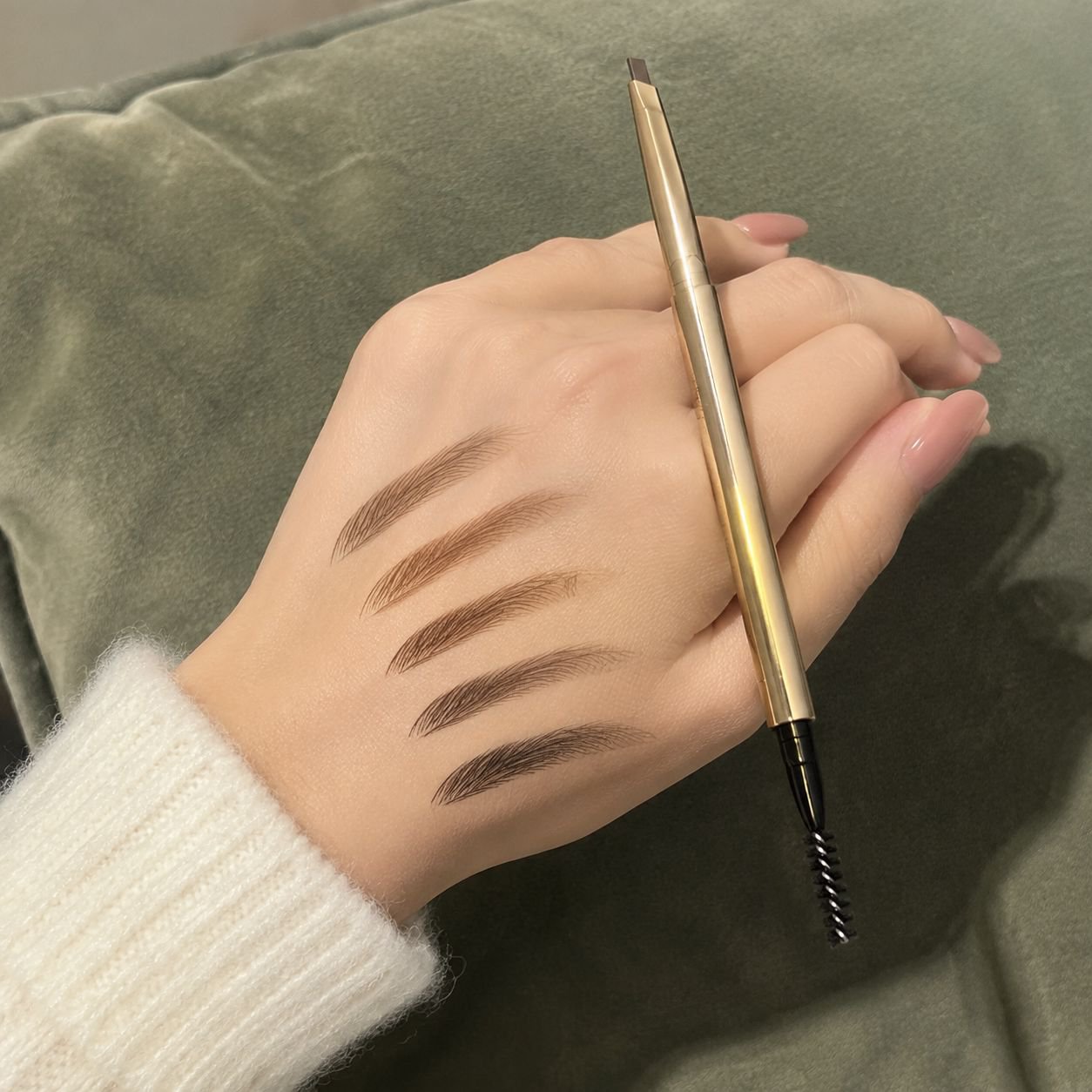 JMY Waterproof Long-Lasting Slim Small Gold Bar Eyebrow Pencil