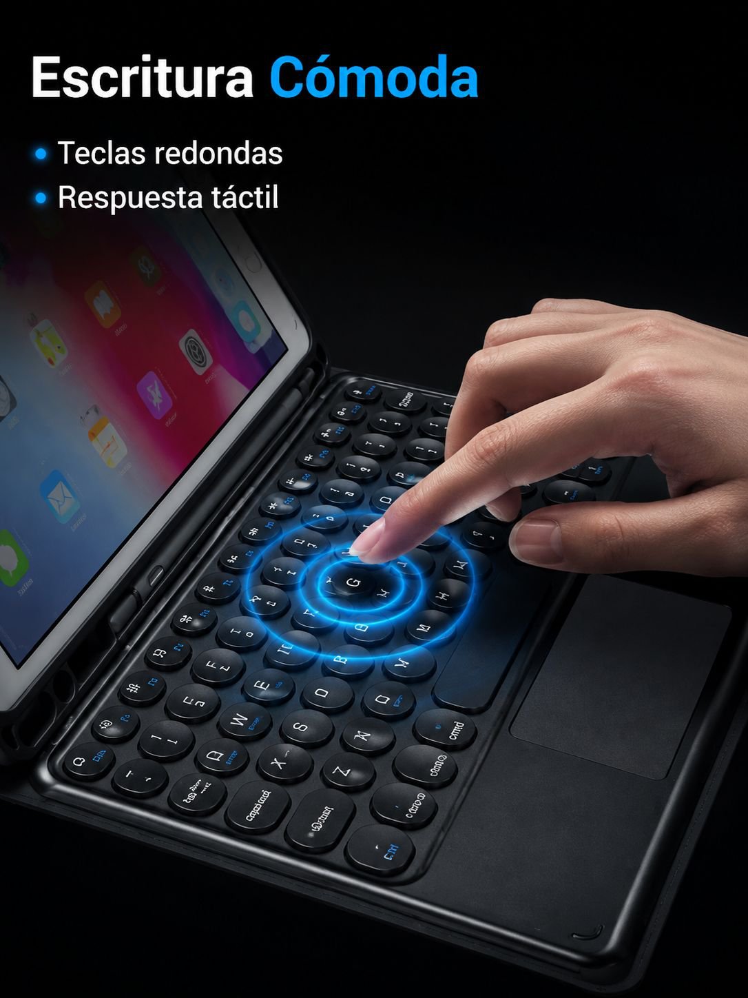 Funda protectora para tablet con teclado desmontable