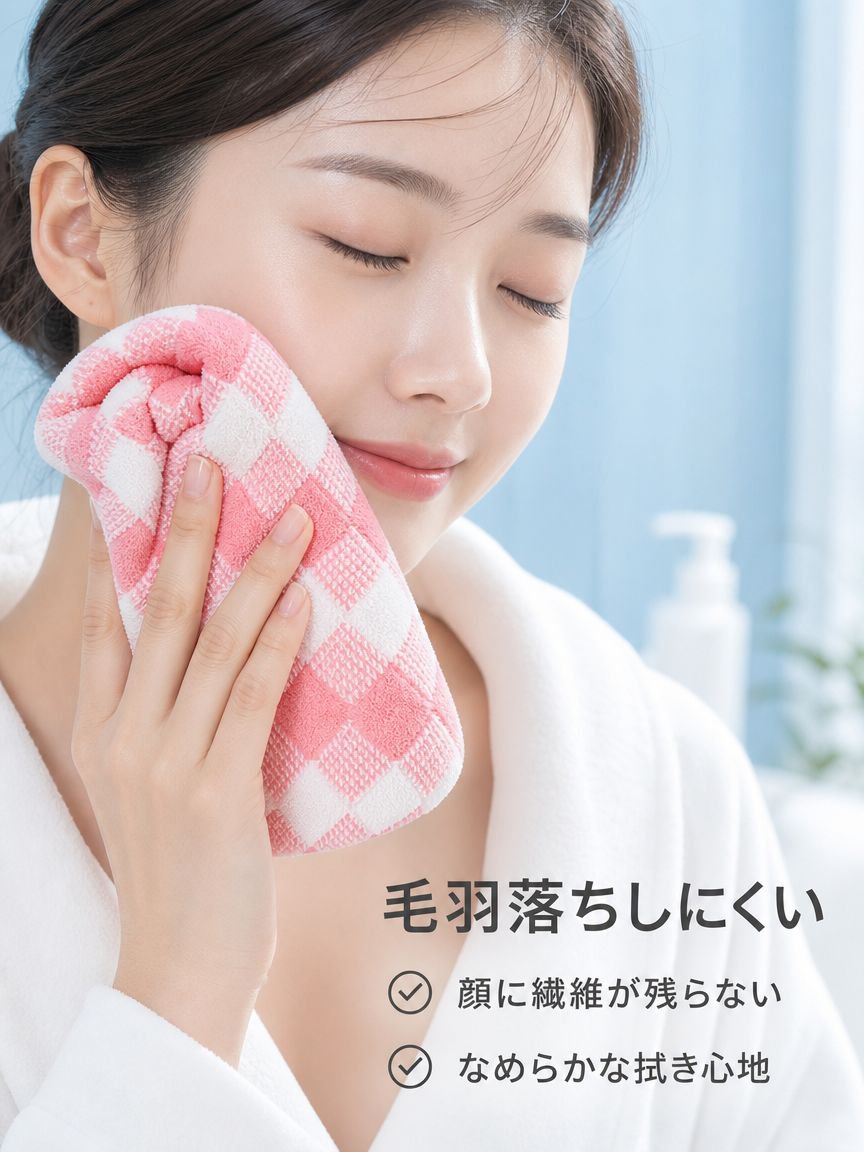 厚手で吸水性に優れたタオル