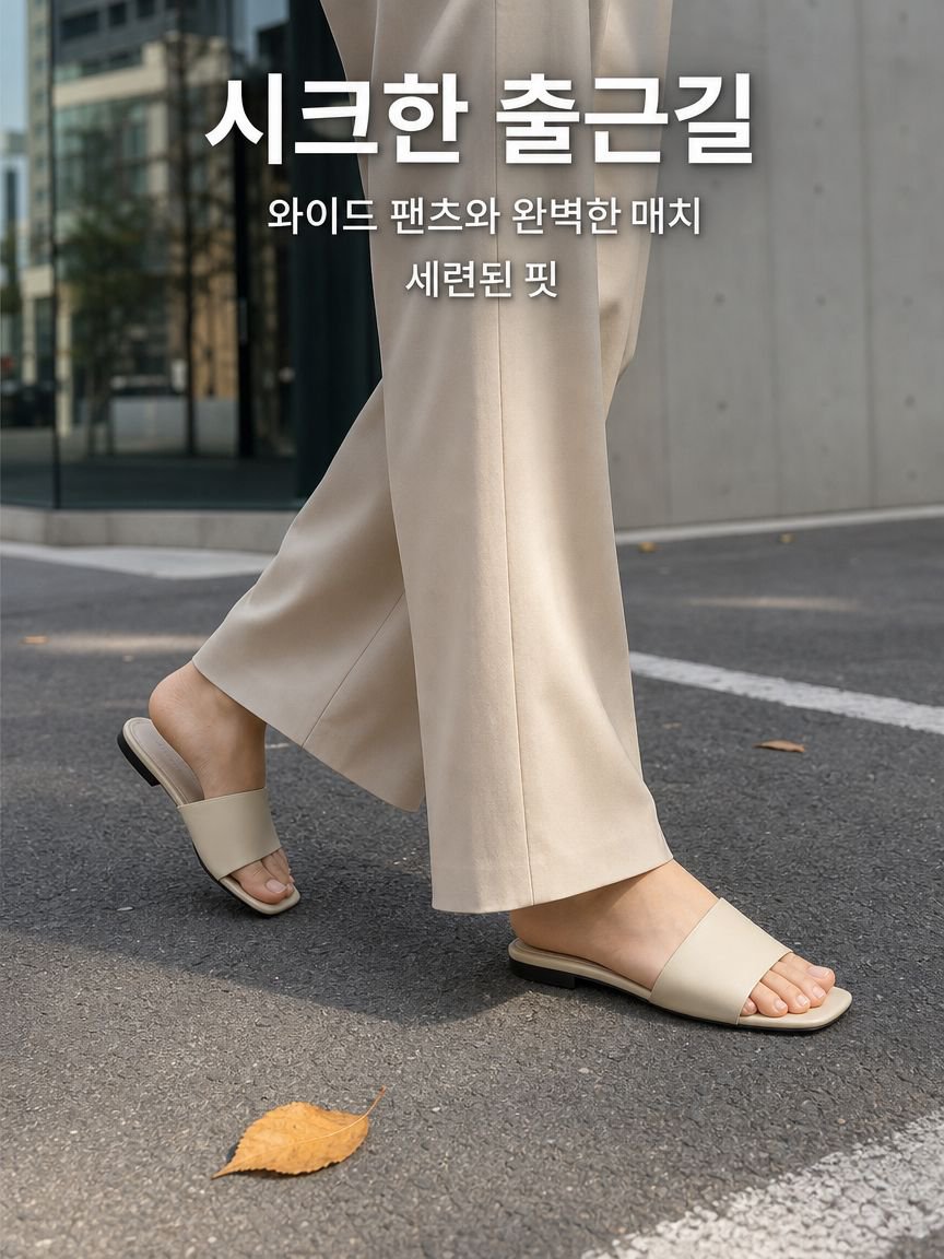 에스유니 여성 토오픈 스퀘어 스트랩 뮬 슬리퍼 샌들 블로퍼 국내배송 사은품증정
